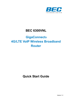 BEC 6300VNL GigaConnect 4G/LTE VoIP Wireless Broadband Router