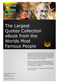 The Largest Quotes Collection eBook from the Worlds