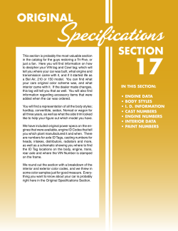 ORIGINAL Specifications