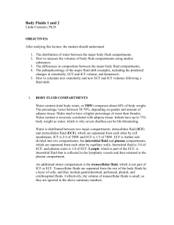Body Fluids 1 and 2 - Dr. Costanzo