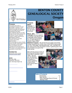 Mar 2012 - Benton County Genealogical Society