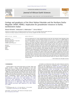 Geology and geophysics of the West Nubian Paleolake and the