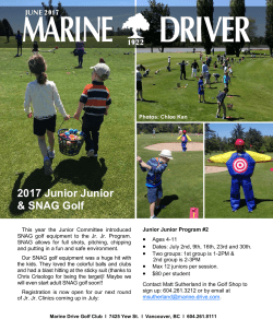 MAY 2017 Don`t Miss the 3rd Annual Heritage Cup Classic