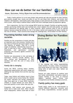 How can we do better for our families?