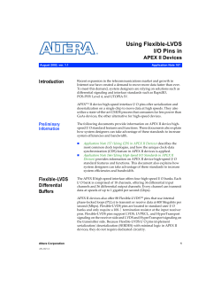 AN 167: Using Flexible LVDS I/O Pins in APEX II Devices