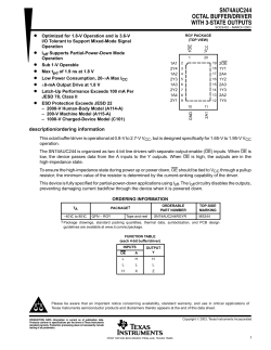 SN74AUC244 OCTAL BUFFER/DRIVER WITH 3