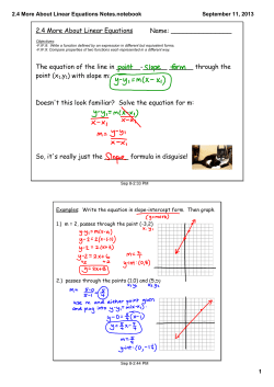 2.4 More About Linear Equations Notes.notebook
