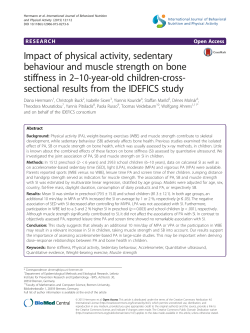 Impact of physical activity, sedentary behaviour and muscle strength