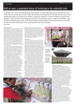 Bali at war: a painted story of resistance to colonial rule