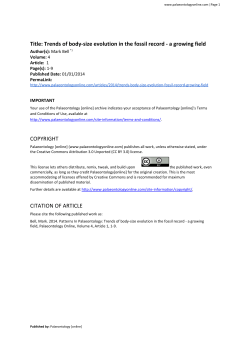 Title: Trends of body-size evolution in the fossil record