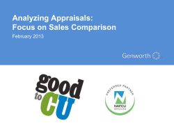 Analyzing Appraisals: Focus on Sales Comparison