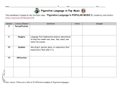 Figurative Language in Pop Music