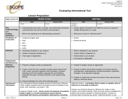 English III Unit 03 Lesson 01 Day 16