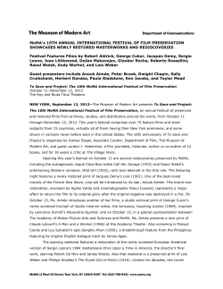 MoMA`s 10TH ANNUAL INTERNATIONAL FESTIVAL OF FILM