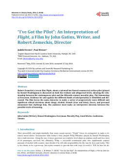 I`ve Got the Pilot - Scientific Research Publishing