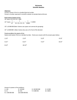 Scientific Notation Handout
