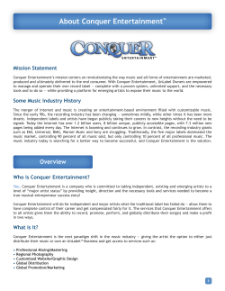 About Conquer Entertainment