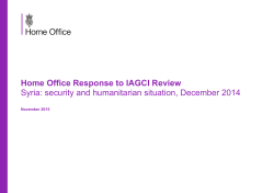 HO Response to IAGCI Review &ndash; Syria