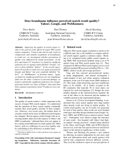 Does brandname influence perceived search result quality? Yahoo