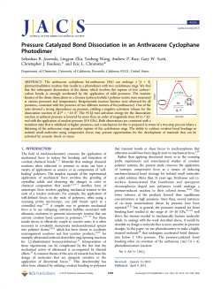 Pressure catalyzed bond dissociation in an anthracene cyclophane