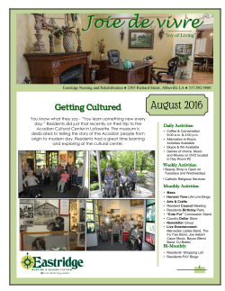 Joie de vivre - Eastridge Nursing and Rehabilitation