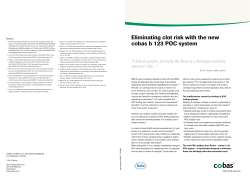 Eliminating clot risk with the new cobas b 123 POC system