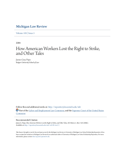 How American Workers Lost the Right to Strike, and Other Tales