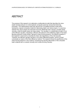 a numerical analysis for the bending of thermoplastic composites