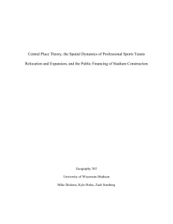 Central Place Theory, the Spatial Dynamics of Professional Sports