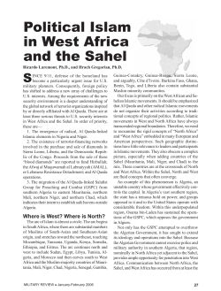 Political Islam in West Africa and the Sahel [open pdf