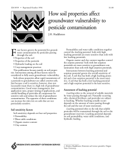 How soil properties affect groundwater vulnerability to pesticide