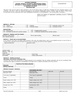 ACCOUNT SYNOPSIS SOLEMN, APPEALS, AUTOMATIC