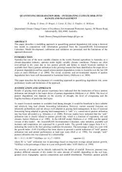 Quantifying degradation risk &ndash; integrating climate risk into rangeland
