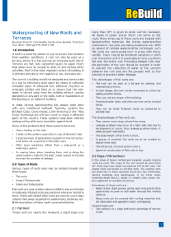 Waterproofing of New Roofs and Terraces