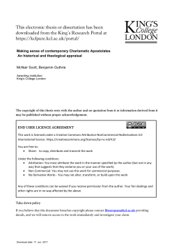 Making sense of contemporary Charismatic