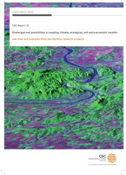 CSC Report 10 Challenges and possiblities in coupling climate