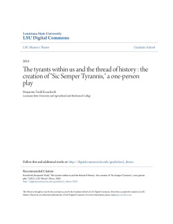 the creation of "Sic Semper Tyrannis,"
