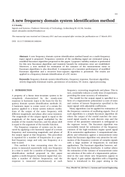 A new frequency domain system identification
