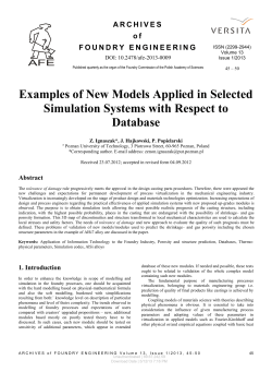 Examples of New Models Applied in Selected Simulation Systems
