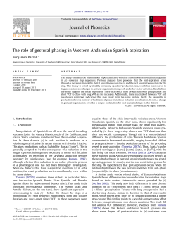 The role of gestural phasing in Western Andalusian Spanish aspiration