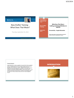 New Drafter Training - What Does That Mean?
