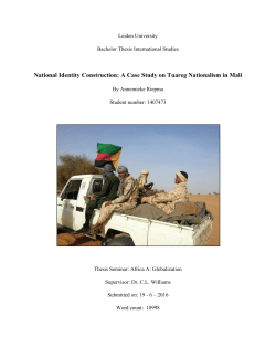 National Identity Construction: A Case Study on Tuareg Nationalism