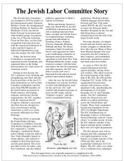 The Jewish Labor Committee Story