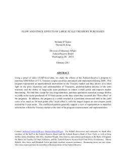 flow and stock effects of large-scale treasury purchases