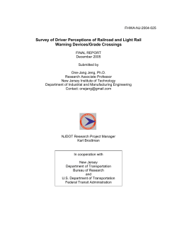 Survey of Driver Perceptions of Railroad and Light Rail Warning