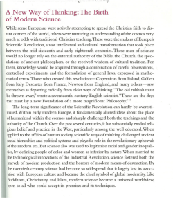 A New Way of Thinking: The Birth of Modern Science