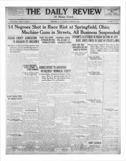 14 Negroes Shot in Race Riot at Springfield, Ohio