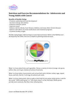 Nutrition and Exercise Recommendations for Adolescents and