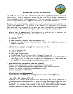 Downtown Parking/Free Zone Parking Information