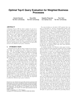 Optimal Top-K Query Evaluation for Weighted Business